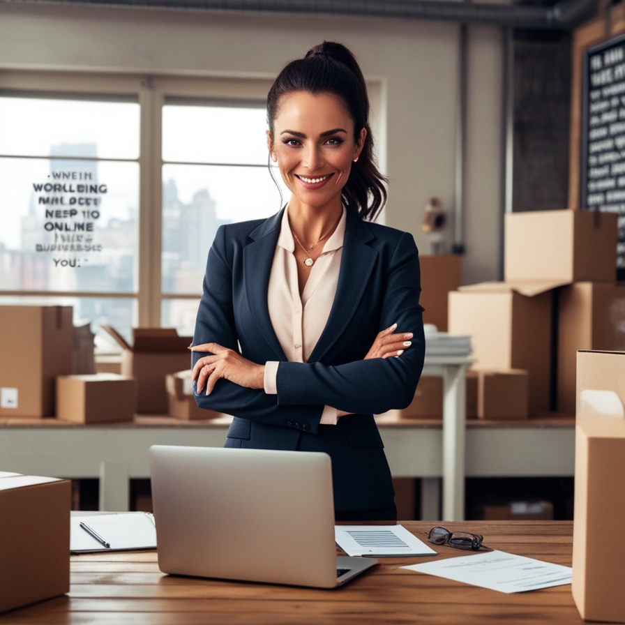 "Young entrepreneur managing social media accounts on a laptop – affordable business idea under $500"